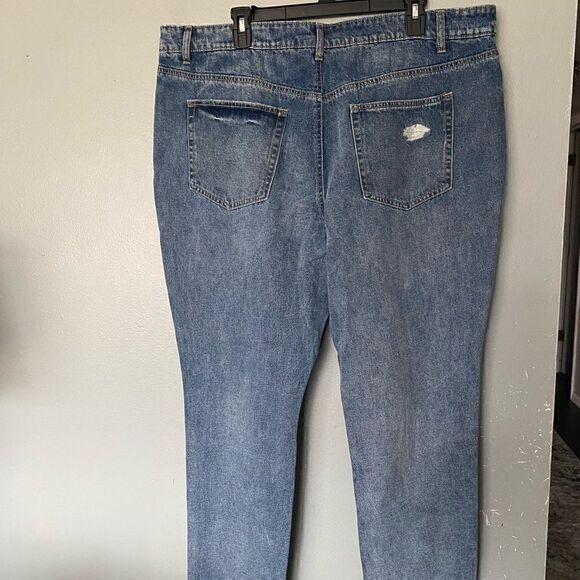 NWOT AFRM | Distressed button fly Plus size Jean Size 35 - Picture 6 of 8